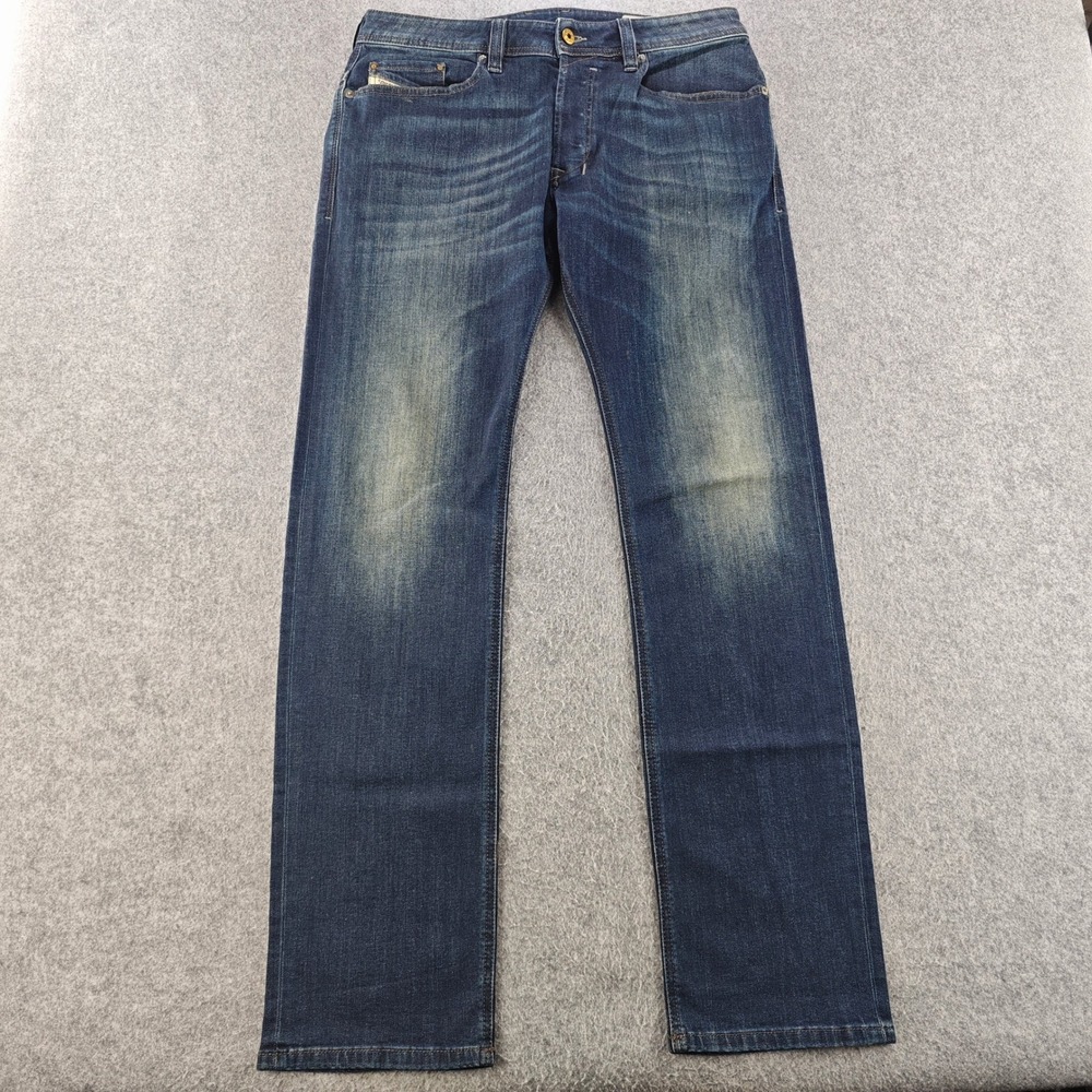 Diesel Safado-R Regular Slim-Straight Jeans Mens 32x32 Medium Wash Blue Stretch